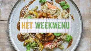 Het Weekmenu 2  Kip in sinaasappelsaus met quinoawok  Steffi Vertriest [upl. by Bradly]