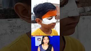 Indian flag painting on face  🇮🇳art  independence day face art  Happy independence day trending [upl. by Gauldin]