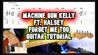 Machine Gun Kelly  forget me too Guitar Tutorial Lesson [upl. by Blackmore846]