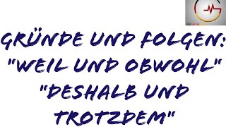 Gründe und Folgen  quotWeil und Obwohlquot und quotDeshalb und Trotzdemquot [upl. by Leinahtan]