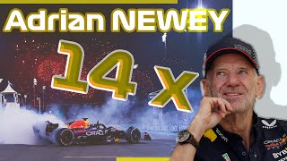 ADRIAN NEWEY  LHOMME aux 14 F1 CHAMPIONNES [upl. by Haida]