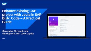 Enhance Existing Data Model and Service with Joule in SAP Build Code [upl. by Ylellan]