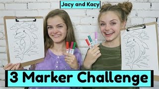 3 Marker Challenge  Jacy and Kacy [upl. by Erkan62]