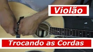 Como Colocar Corda no Violão de Aço  调整弦乐民谣吉他的积累 [upl. by Renckens272]