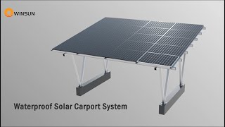 Winsun Waterproof Solar Carport Mounting System [upl. by Haiasi543]