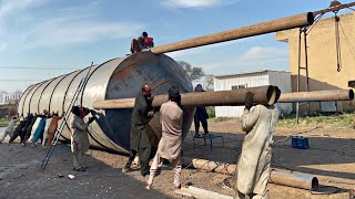 How Silo Tank Got Built With Metal Sheets Without Much Equipments [upl. by Einama]