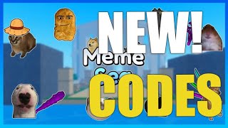 ROBLOX UPDATE 4 MEME SEA CODES 🎁🎁🎁 HOW TO REDEEM CODES [upl. by Ledoux]