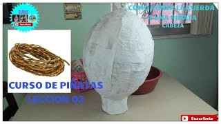 poner la cuerda a una piñata cabeza  curso de piñatas dianis [upl. by Dallis]