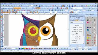 Owl Design Embroidery Digitizing  Wilcom [upl. by Vivi239]