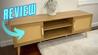 Amazon Furniture Full Review of the SUPERJARE Boho TV Stand for 55 Inch TV [upl. by Brendon]