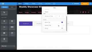 Add Horizontal Tabs Widget in Weebly [upl. by Eecyaj26]