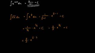 12  Ubestemt integral 2  Potensregel eksempler R2 [upl. by Bowler]