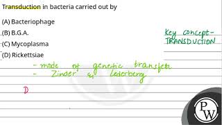 Transduction in bacteria carried out by [upl. by Llenra53]