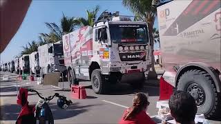 Dakar Rally 2024  Trucks Celebrating at the end of the Dakar Rally 2024  Truck Horns Celebration [upl. by Aenel]