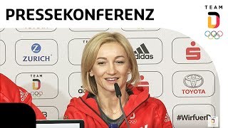 quotBeste Kür meines Lebensquot  Olympiasieger Savchenko und Massot  Pressekonferenz  Team Deutschland [upl. by Bab482]