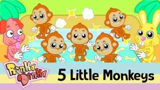 5 Little Monkeys  Rinky Dinky  Cheeky Counting Song [upl. by Mani]