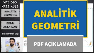 ANALİTİK GEOMETRİ KONU ANLATIMI 2024 YKS DGS KPSS ALES YKS DGS [upl. by Tudela]