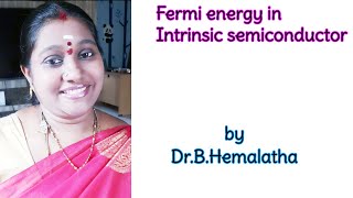 Fermi energy and its variation with temperature in intrinsic semiconductor [upl. by Peregrine]