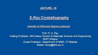 Intensity of Diffracted Beams Continued [upl. by Beera]