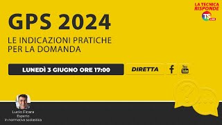 Gps 202426 le indicazioni per inoltrare correttamente la domanda [upl. by Homovec832]