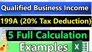 How to Calculate the 20 199A QBI Deduction  Very Detailed 20 Business Tax Deduction Explained [upl. by Gilud252]