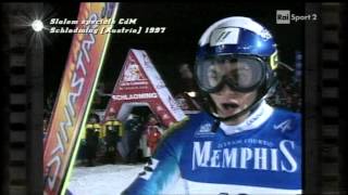 Special slalom FIS Schladming Austria 1997 a duell between Tomba and Stangassinger Part 1 of 2 [upl. by Derwin]