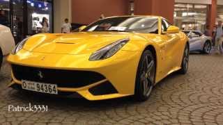 2x Ferrari F12 Berlinetta yellow amp silver [upl. by Imrots]