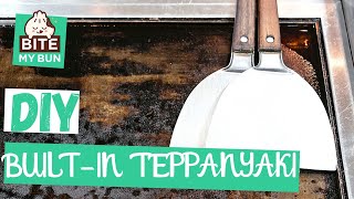 DIY TEPPANYAKI GRILL AT HOME How to make a built in Teppanyaki Hibachi grill [upl. by Germain]