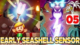 Get the Seashell Sensor EALRY amp Warp Points in Links Awakening Switch  100 Walkthrough 05 [upl. by Gittel]