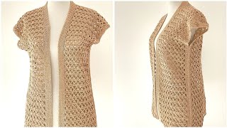 😲 Super Easy Crochet Women Sweater Top pattern [upl. by Wooster]