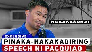 Ang Pinakanakakadiring Speech ni Manny Pacman Pacquiao [upl. by Airel]