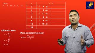 Mean Deviation from Mean Grouped and Ungrouped data [upl. by Ahsemak]