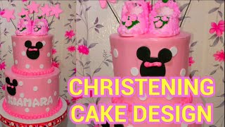 CHRISTENING CAKE DESIGN  BOILED ICING FONDANT FINISH [upl. by Denis]