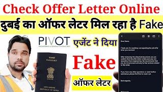 Pivot Engineering company dubai ke naam se ho raha hai  offer letter check kare offerletter [upl. by Anayra894]