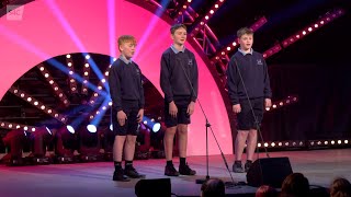 1af  Cian Jac a Mathew  Ensemble Lleisiol Bl7 8 a 9  Eisteddfod yr Urdd 2024 [upl. by Arliene909]