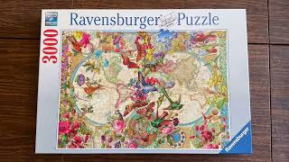 Ravensburger 3000 Piece Puzzle Flora amp Fauna World Map Part 1 [upl. by Harima914]