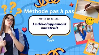 BREVET DES COLLÈGES  Histoire Le développement construit  EXPLICATIONS et Méthode PAS À PAS [upl. by Aihsram]