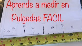 Como Medir En PULGADAS  FÁCIL   How to read a tape measure [upl. by Yauq572]