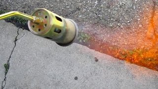 Quick amp Easy Way To Eliminate Unwanted Weeds Using A Propane Torch [upl. by Marsh]