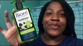 Bioré Deep Pore Charcoal Cleanser Review 1 WEEK RESULTS [upl. by Kwarteng]