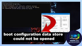 The Boot Configuration Data Store Could Not Be Opened  Access Denied in msconfig  2024 [upl. by Stetson42]