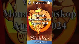 Widder GESUNDHEIT 🩺 Horoskop August 2024 [upl. by Acyssej]