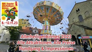 Allerheiligenkirmes Soest 2023  Alle Attraktionen Alle Preise Rundgang amp Impressionen [upl. by Nnaeus]