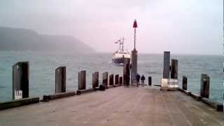 The Ferry arriving at Lundy Island on a less than clement day [upl. by Stella126]