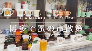 【蚤の市】福岡の蚤の市でお買い物！ヨーロッパのアンティークや地元の可愛い雑貨amp食器まで盛りだくさん！〜Flea market in FukuokaJapan 〜 [upl. by Llekim]