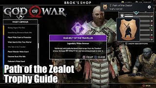 God of War 2018  Path of the Zealot Trophy Guide Obtain Traveler armor set [upl. by Tingey]