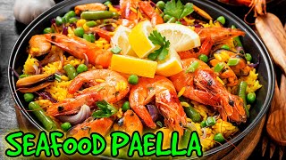 Authentic SEAFOOD PAELLA Recipe 🥘🥘 Most delicious Seafood paella  Easy Spanish Paella Recipe [upl. by Emylee]