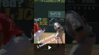 Adael Amador homerun AAbaseballplayer baseball baseballfans [upl. by Adnoryt]