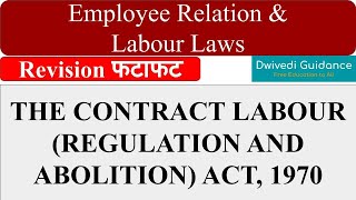 The Contract Labour Regulation and abolition act 1970 the contract labour act 1970 labour laws [upl. by Soisanahta718]