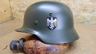 Restoration of the German helmet M 35 [upl. by Rolanda149]